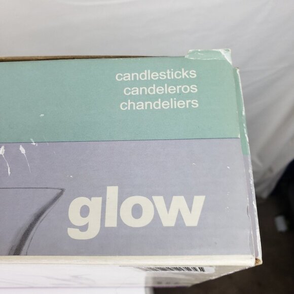 Libbey Glow Set of 5 Candlesticks NWT - Picture 4 of 4